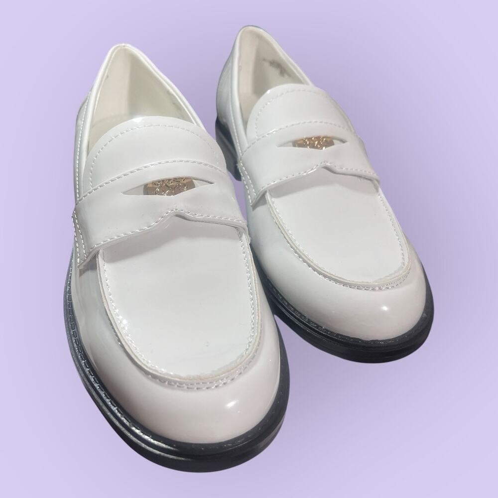 Nine West See Me 3 White Loafers Size 7.5 NWB 1" Heel Flats Slip On